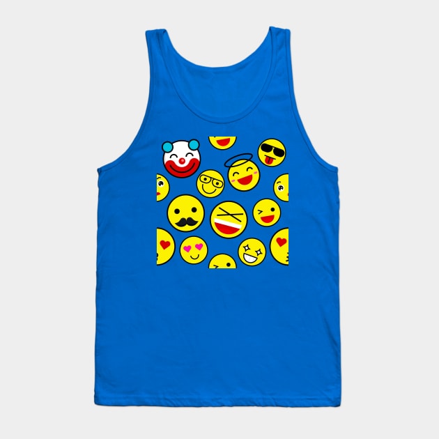 funny clown emojis happy face Tank Top by gossiprag